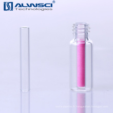 Verre à borosilicate micro 0.25ml Insertion automatique d&#39;échantillons